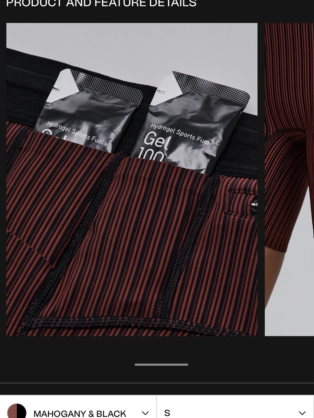Bandit WOMEN'S STRIPED CADENCE™ 5" COMPRESSION SHORTS - MAHOGANY / BLACK - Picture 5 of 7